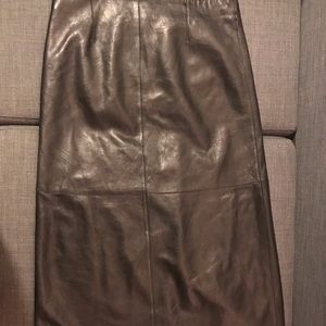 Siena Studio Black Leather long Skirt Size 12